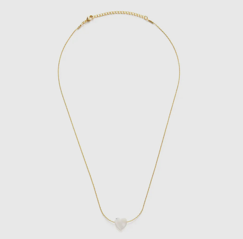 Mother Of Pearl Heart Necklace