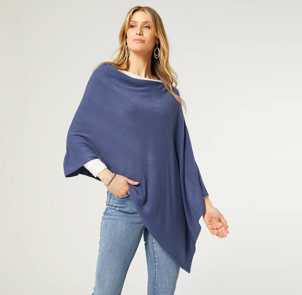 Lightweight Poncho - Denim