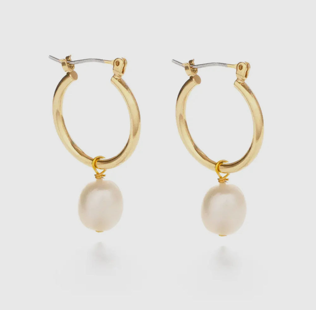 Pearl Hoop Earring