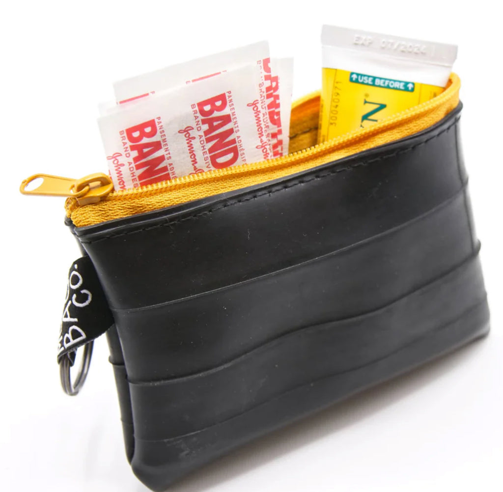 Recycled Bicycle Tubs Zip Pouch - Small