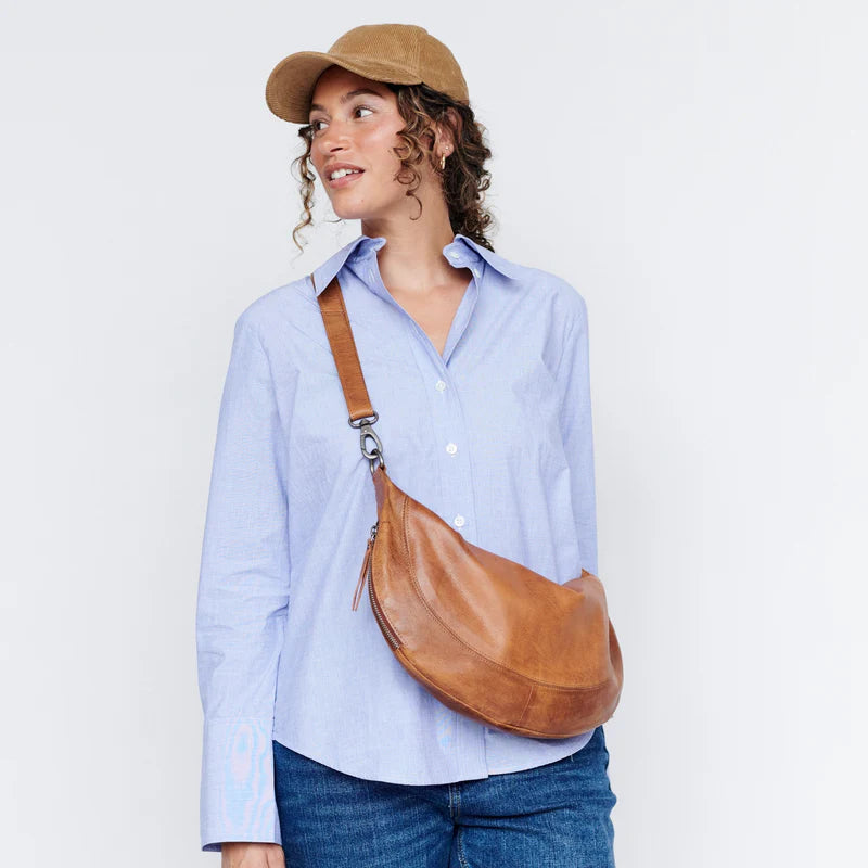 Leather Sling Crossbody Bag