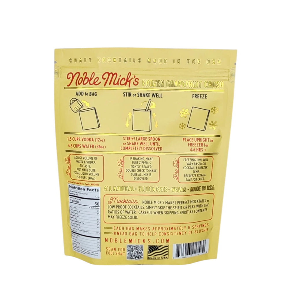 Noble Mick's Frozen Cocktail (choose from 6 flavors)