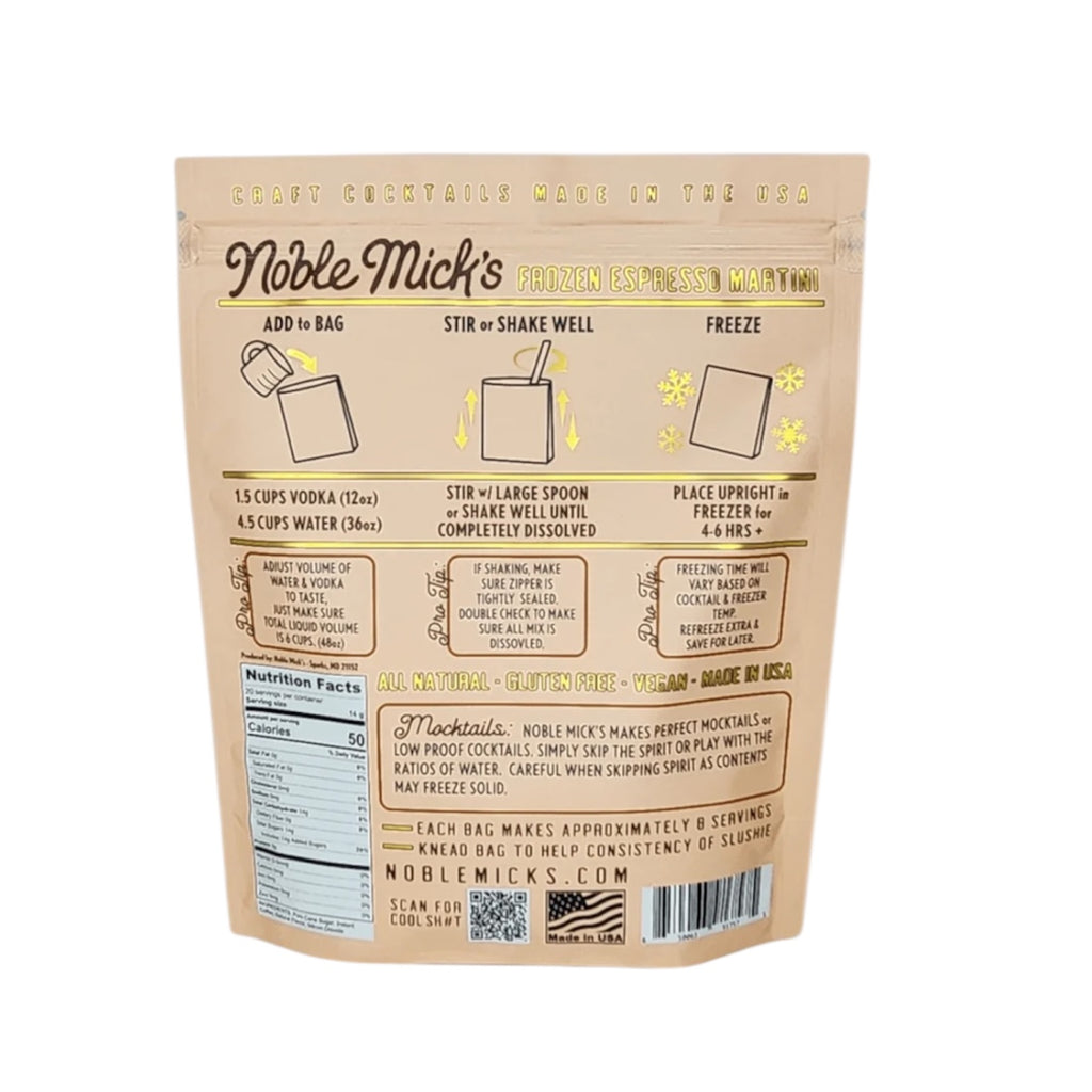 Noble Mick's Frozen Cocktail (choose from 6 flavors)