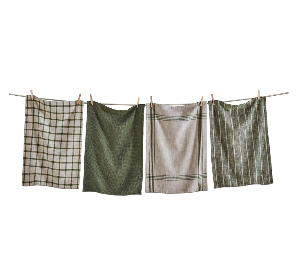 Olive Dish Towels S/4