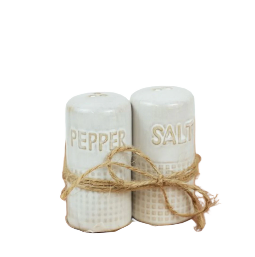 Grid Salt & Pepper Shakers