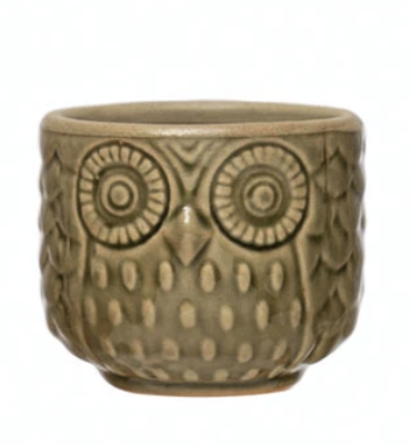 Owl Stoneware Planter - 3 sizes