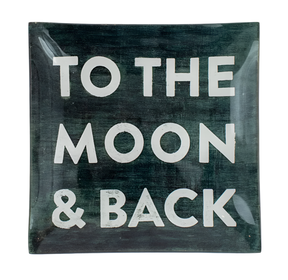 Decoupage Plate - To The Moon