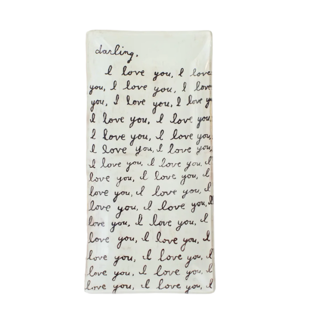 Decoupage Plate - I Love You