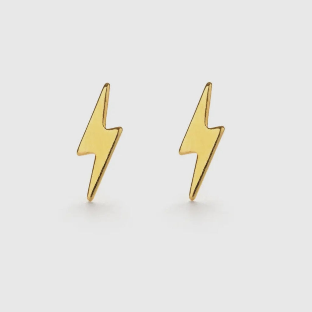 Lightning Bolt Stud Earrings