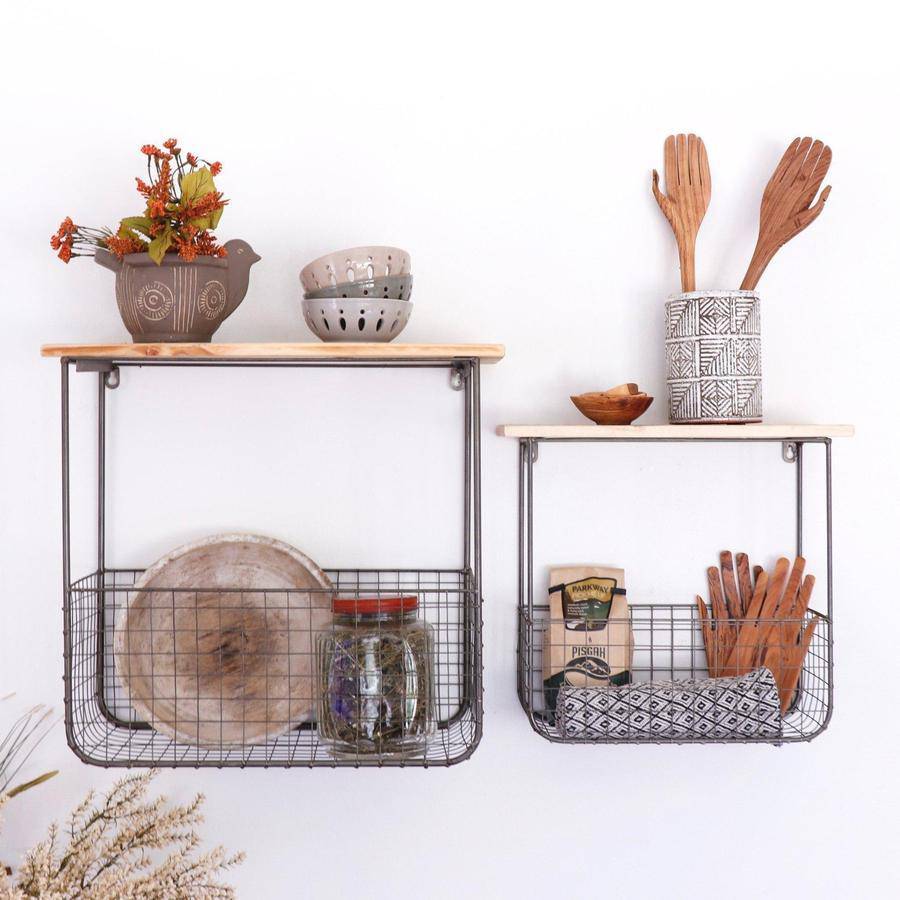 Wall Shelf w/Basket