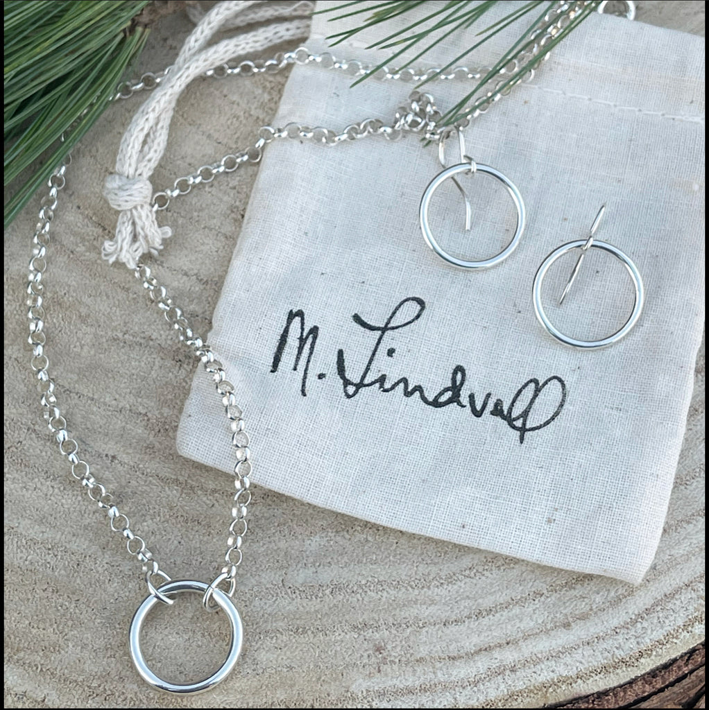 Mary’s Favorite Circle Necklace or Earrings
