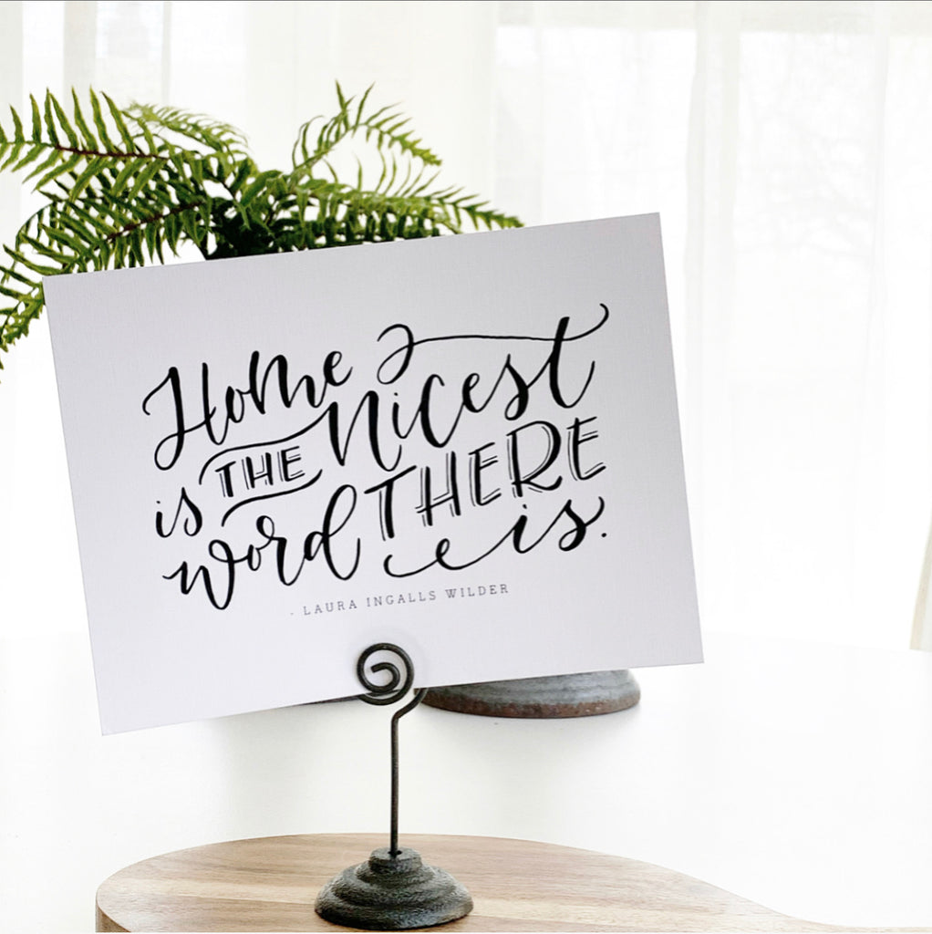 Home Is the Nicest Word There Is Print